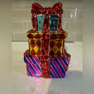 Christopher Radko Vintage 2004 Galerie Candy Dish 2 Piece GIFT TOWER‎ Christmas